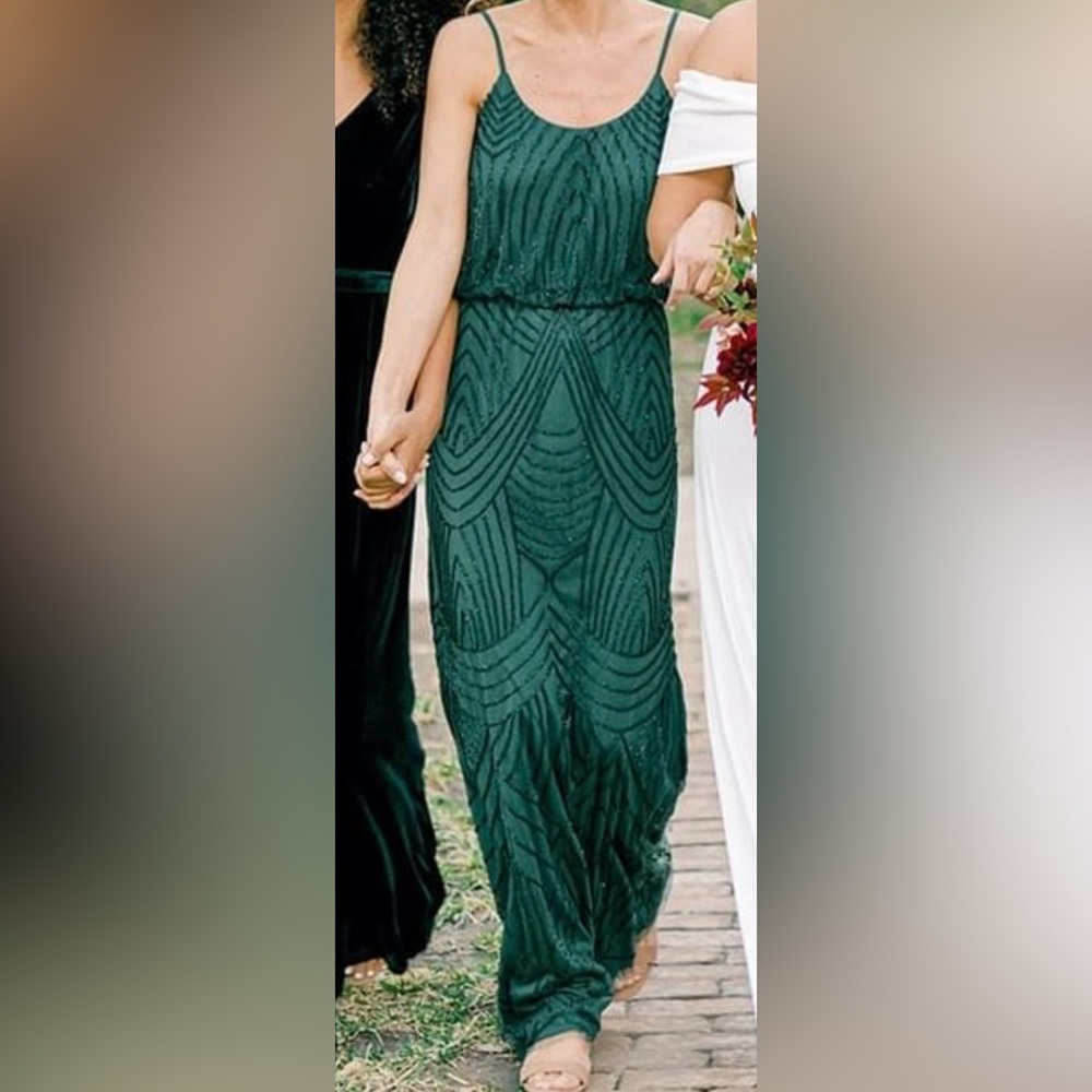 Revelry Emerald Beaded XXL Bridesmaid Dress